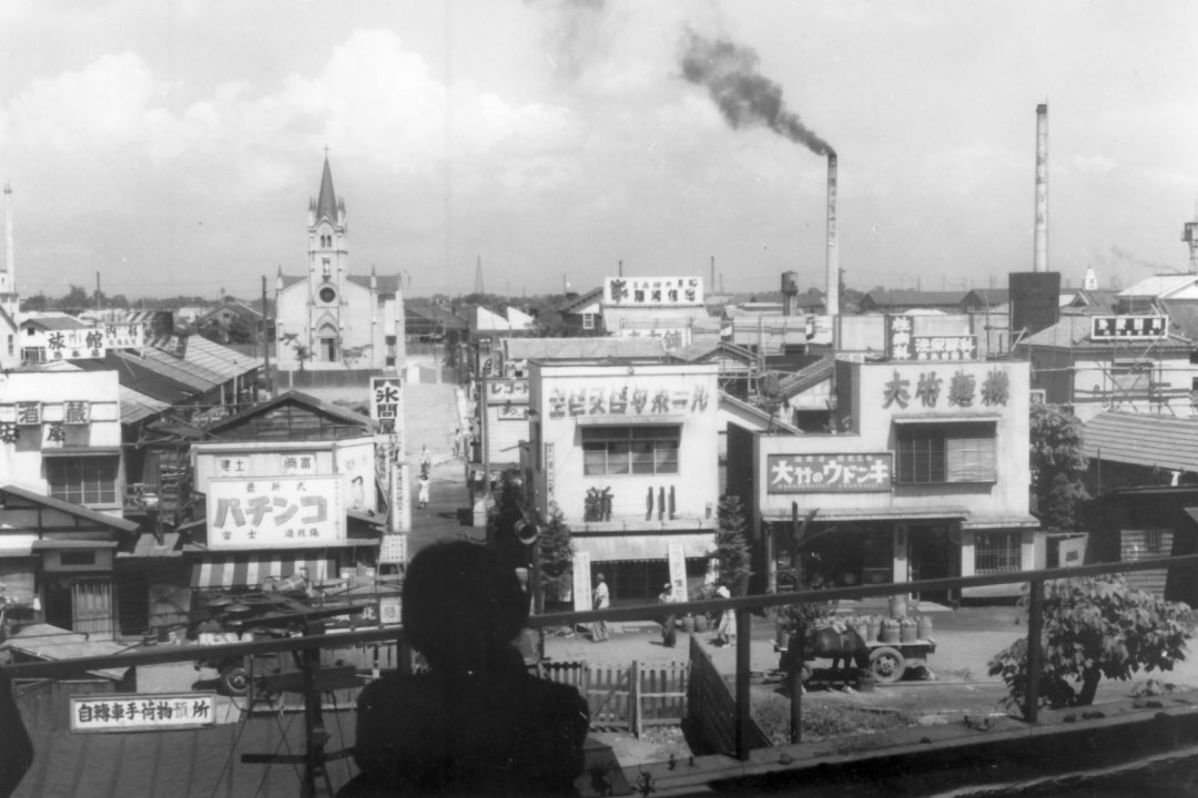 1950年頃の赤羽駅から見た風景